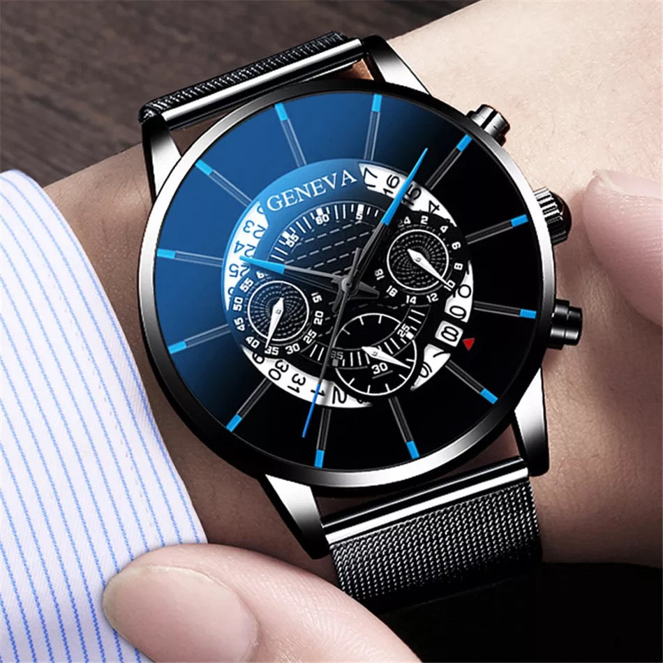 2019 Luxury Ultra Thin Waterproof Men Calendar Watch Stainless Steel Anti-blue light Watches Men's Watches Quartz Reloj Hombre