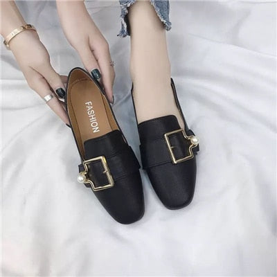 Mocasines Mujer Women Cute Round Toe Beige Patent Leather Slip on Flat Shoes Ladies Casual Black Office Shoes Cool Flats E5546