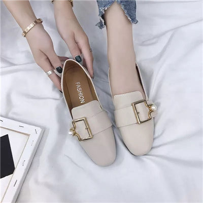 Mocasines Mujer Women Cute Round Toe Beige Patent Leather Slip on Flat Shoes Ladies Casual Black Office Shoes Cool Flats E5546