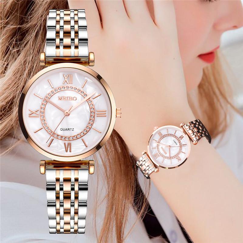 Women Watches Top Brand Luxury 2020 Fashion Diamond Ladies Wristwatches Stainless Steel Silver Mesh Strap Female Quartz Watch