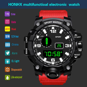 HONHX Casual Sport Luxury Mens Digital LED Watch Date Sport Men Outdoor Electronic Watchelogio digital New Fashion Wristwatch #D