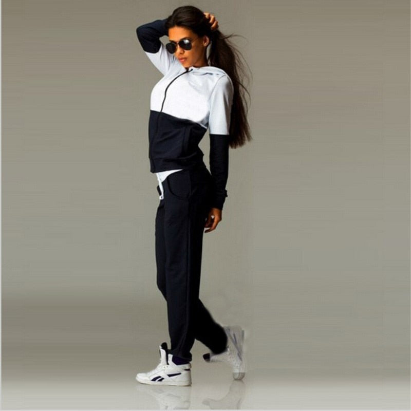 2018 Women's Sports Suits Fall Winter Tracksuit Sexy 2 Piece Set Hoodie and Pants Clothing Sets For Women