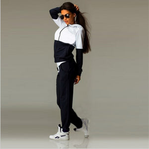 2018 Women's Sports Suits Fall Winter Tracksuit Sexy 2 Piece Set Hoodie and Pants Clothing Sets For Women
