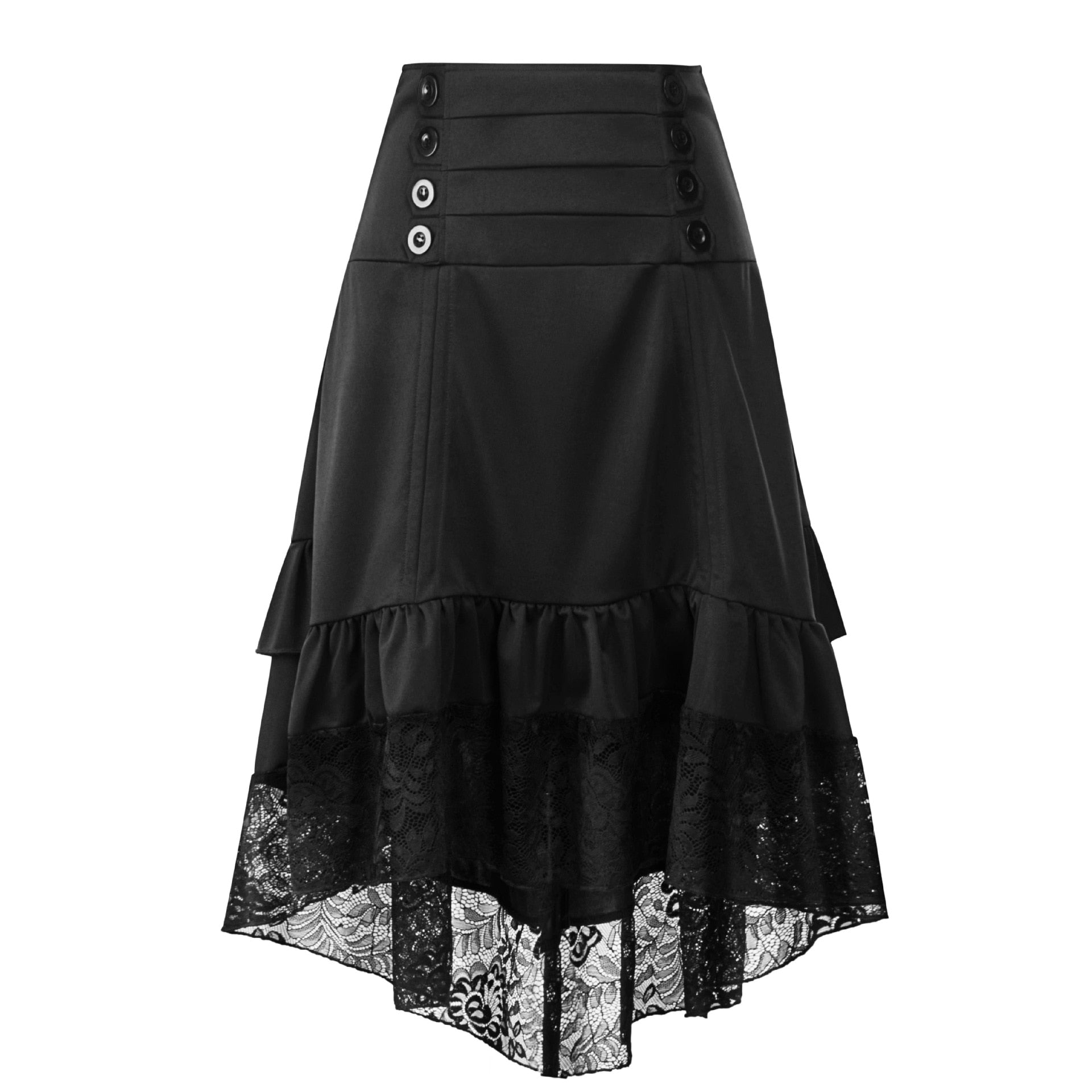 2020 S-2XL  Autumn And Winter new style Women's steampunk clothing party club wear black lace hip skirt