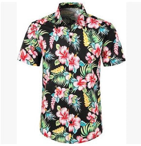 5 Style men's Hawaiian Beach Shirt Floral Fruit Print Shirts Tops Casual Short Sleeve Summer Holiday Vacation Fashion Plus size