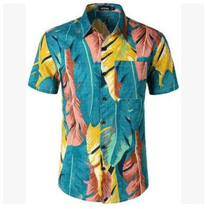 5 Style men's Hawaiian Beach Shirt Floral Fruit Print Shirts Tops Casual Short Sleeve Summer Holiday Vacation Fashion Plus size