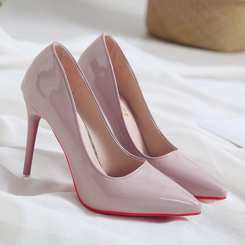 Mazefeng 2019 Women Pumps Brand High Heels 10cm Patent Leather Pointed Toe Sexy Stiletto Shoes Woman Ladies Mature Office Pumps