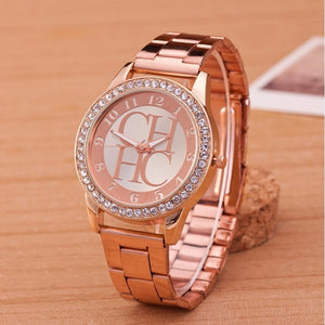 2019 New Top Brand CH Women's Watch Luxury Gold Stainless Steel Sports Watch Unisex Quartz Watch Women's Watch