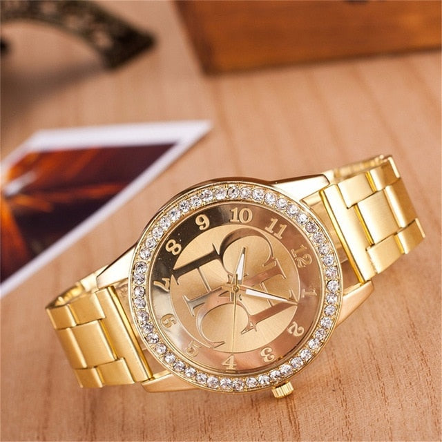 2019 New Top Brand CH Women's Watch Luxury Gold Stainless Steel Sports Watch Unisex Quartz Watch Women's Watch