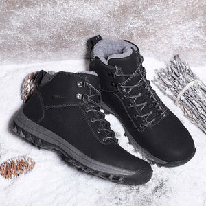 Women hiking shoes winter waterproof Non-Slip Outdoor boots With Fur Snow Sneakers Camping Sport Trekking Shoes for woman plush