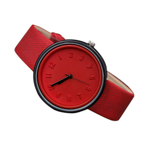 Zerotime #501 2019 New fashion Unisex Simple Number Watches Quartz Canvas Belt Wrist Watch Luxury design red gifts Free shipping