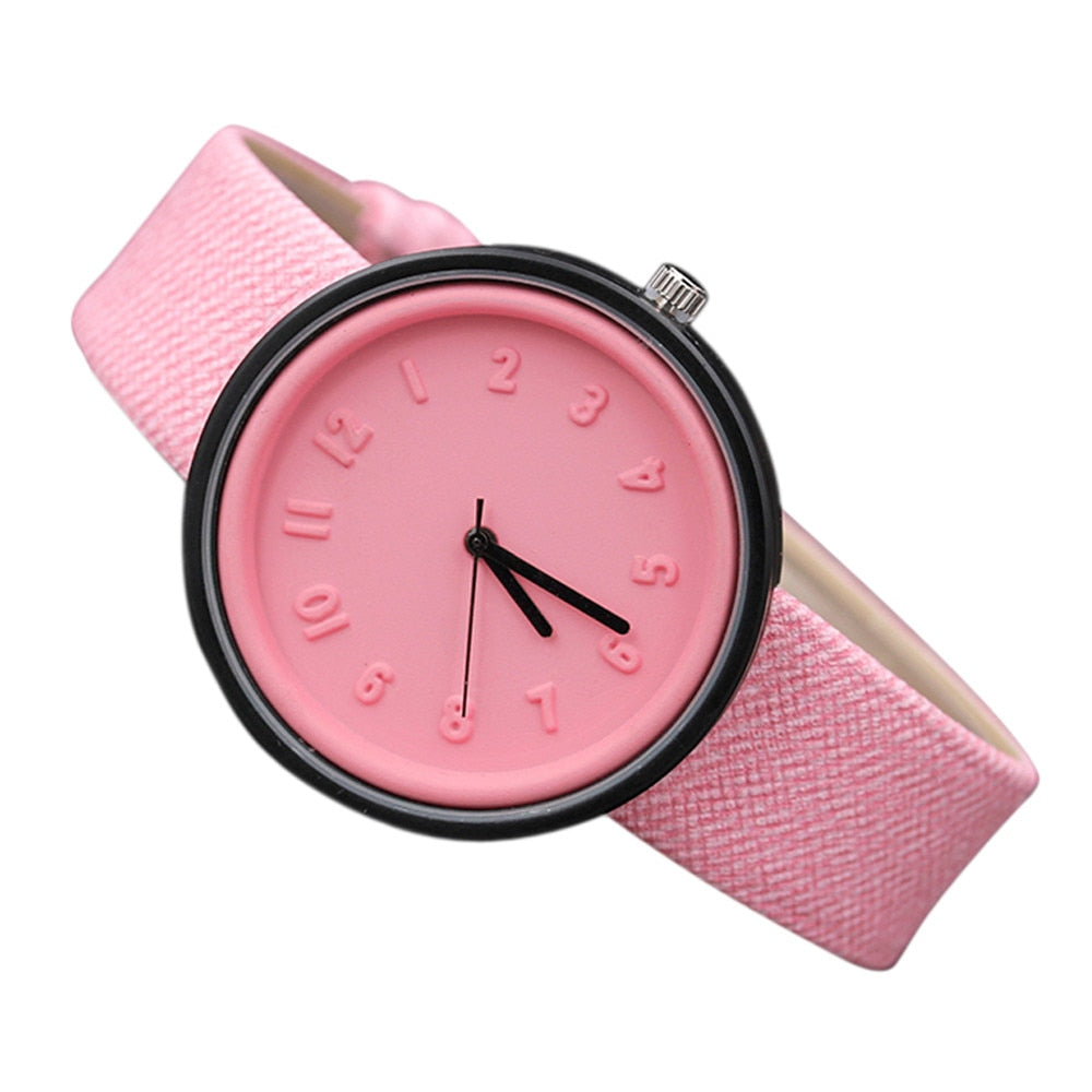 Zerotime #501 2019 New fashion Unisex Simple Number Watches Quartz Canvas Belt Wrist Watch Luxury design red gifts Free shipping