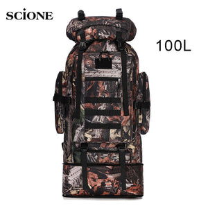 70L 100L Military Tactical Backpack Army Bag Hiking Outdoor Men Rucksack Camping Climbing Trekking Bags Mountain Sports  XA861WA