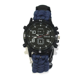 Outdoor Military Survival Sport Swimming Wrist Watch Tactical Bracelet Outdoor Emergency Survival Multifunctional Watch