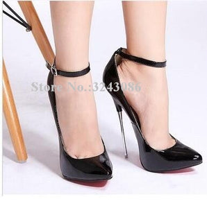 Sexy 13/16cm Heel Stiletto Heels Pumps Lady Pointed Toe Metal Thin Heel Leopard High Heels Dress Shoes Fashion Banquet Shoes