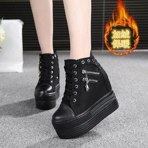 NEW Brand Hidden Heels Platform Sneakers Women Breathable Air Wedge Sock Shoes Woman Casual Ladies Boots Zapatos Mujer 2020 W05