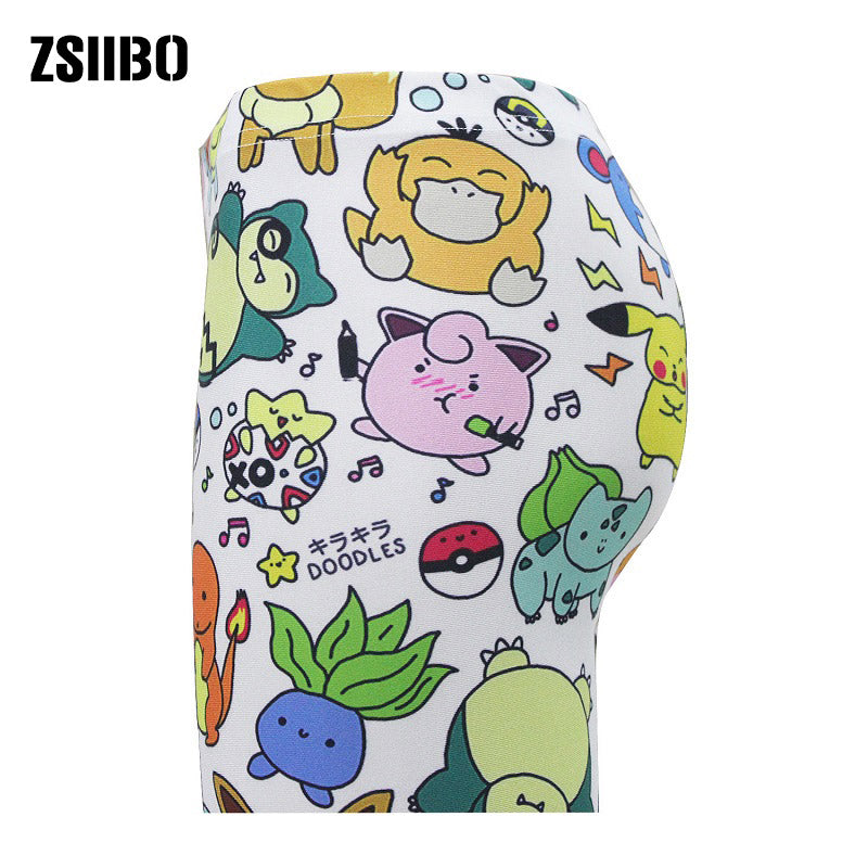 ZSIIBO 2019 adventure time Cartoon Pokemon GO Pikachu print ladies sexy leggings women's clothing workout plus up pants fashion