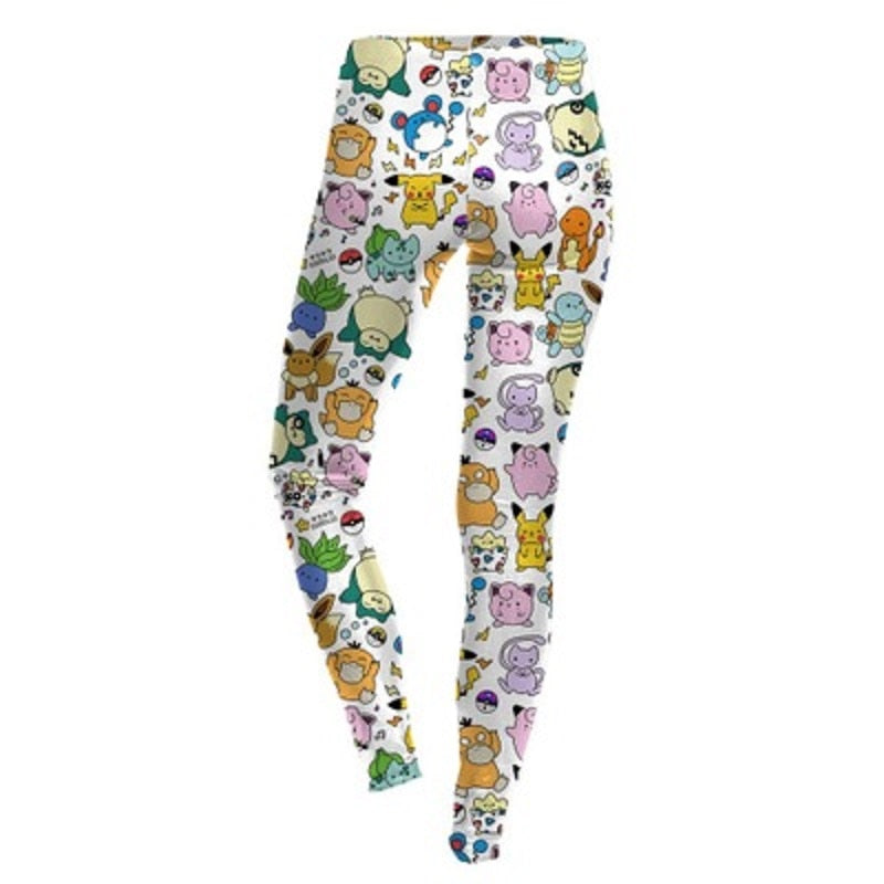 ZSIIBO 2019 adventure time Cartoon Pokemon GO Pikachu print ladies sexy leggings women's clothing workout plus up pants fashion