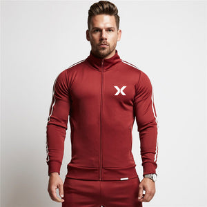 2019 Tracksuit men sport suit running gym clothing casualtracksuit set men zipper sweatshirt+pant jogger suit chandal hombre