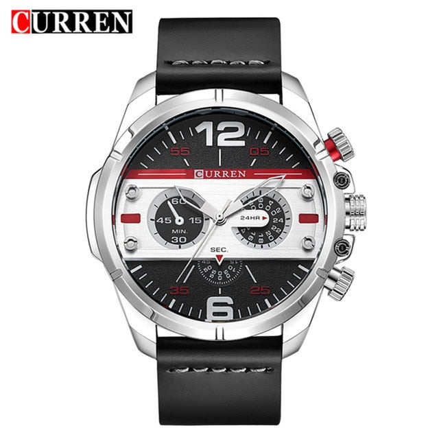 2019 CURREN New Watches Men Luxury Brand Army Military Watch Male Leather Sports Quartz Wristwatches Relogio Masculino 8259