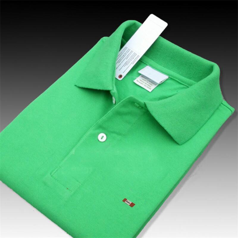 Top quality 2019 Summer 100% cotton Mens short sleeve polos shirts casual solid color mens polos shirts fashion male tops XS-4XL