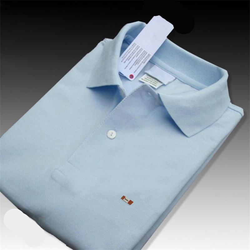 Top quality 2019 Summer 100% cotton Mens short sleeve polos shirts casual solid color mens polos shirts fashion male tops XS-4XL