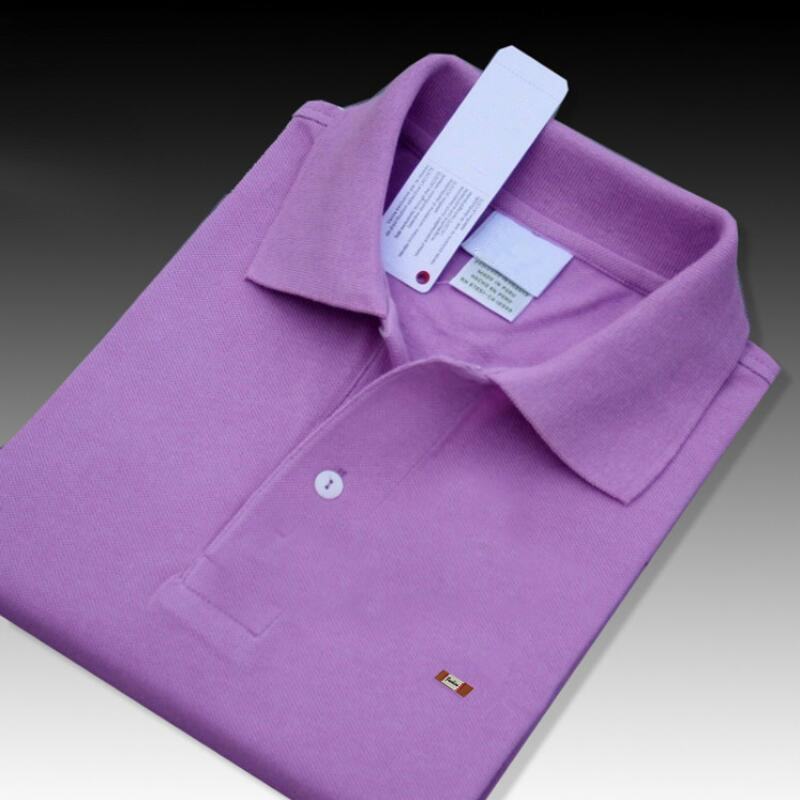 Top quality 2019 Summer 100% cotton Mens short sleeve polos shirts casual solid color mens polos shirts fashion male tops XS-4XL