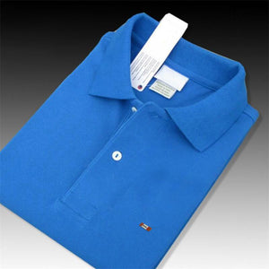 Top quality 2019 Summer 100% cotton Mens short sleeve polos shirts casual solid color mens polos shirts fashion male tops XS-4XL