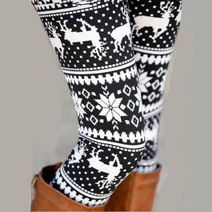 Women's Spring Leggings 2020 Hot Sale Girl Spring Pants Bottoms Snowflake Christmas Deer Print Leggings Women Clothing Jeggings