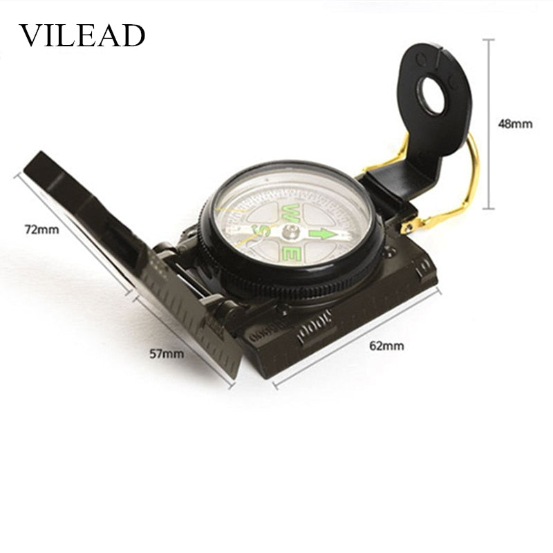 VILEAD Magnetic Army Us Military Survival Compass Professional Camping Compass Pocket Watch North Compass Outdoor Directional