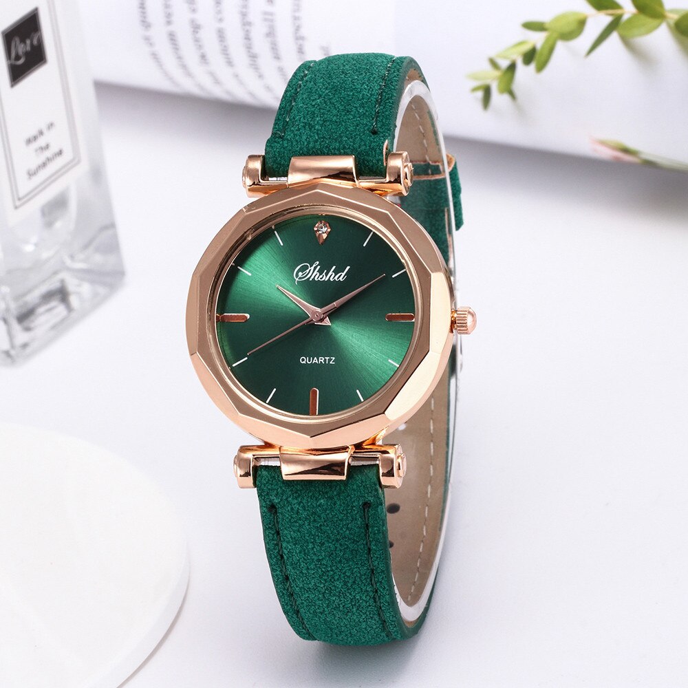 Fashion Women Watches Leather Strap Watch Analog Quartz Crystal Clock Casual Female Wristwatch Luxury Dress New Montre Femme*M