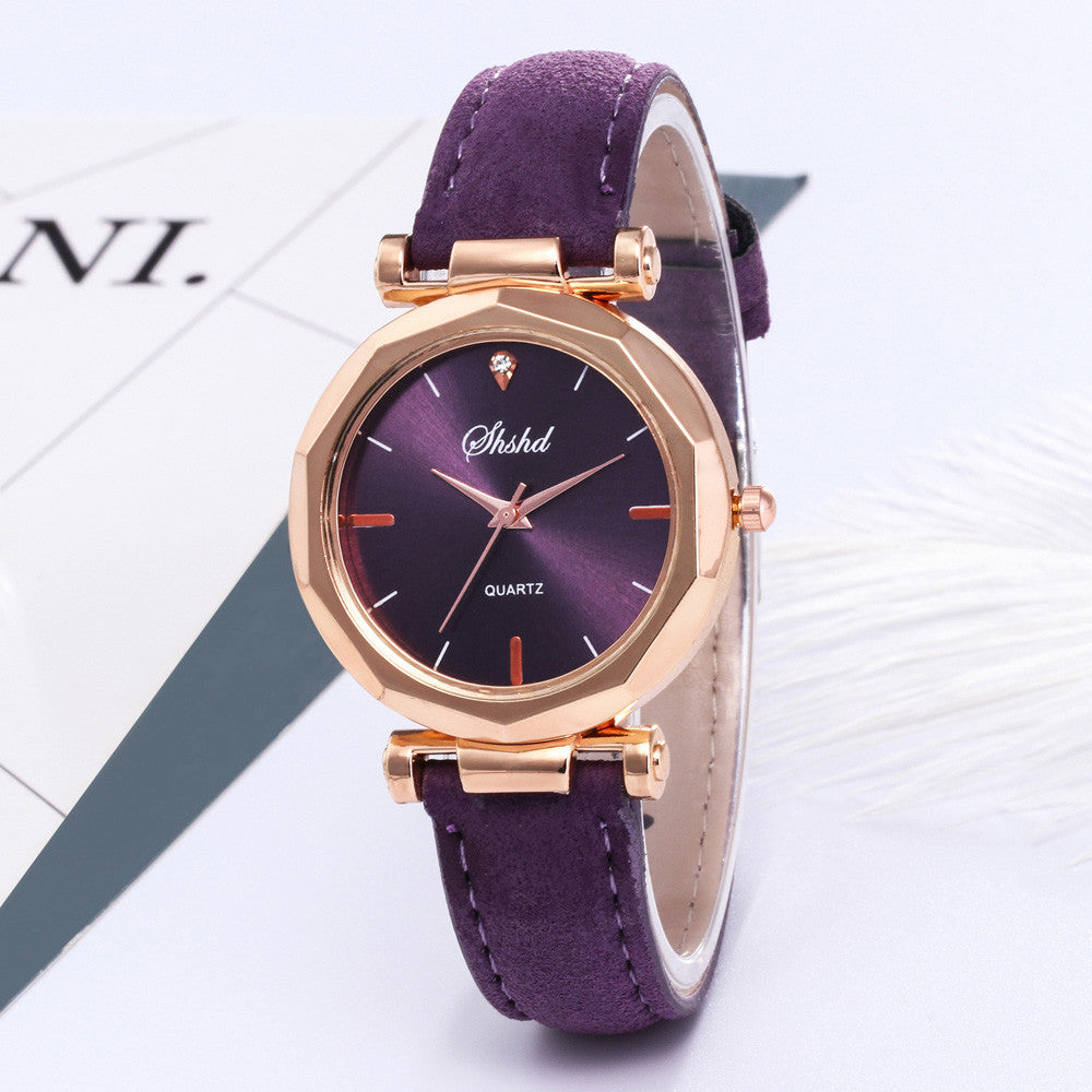 Fashion Women Watches Leather Strap Watch Analog Quartz Crystal Clock Casual Female Wristwatch Luxury Dress New Montre Femme*M