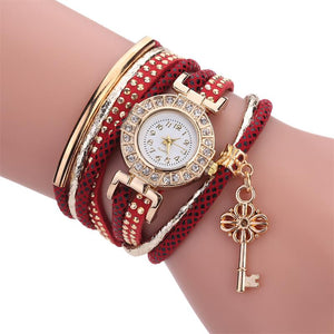 MINHIN Brand Luxury Gold Crystal Rhinestone Bracelet Watch Women Casual Dress Velvet Band Watches Flower Quartz Wristwatches