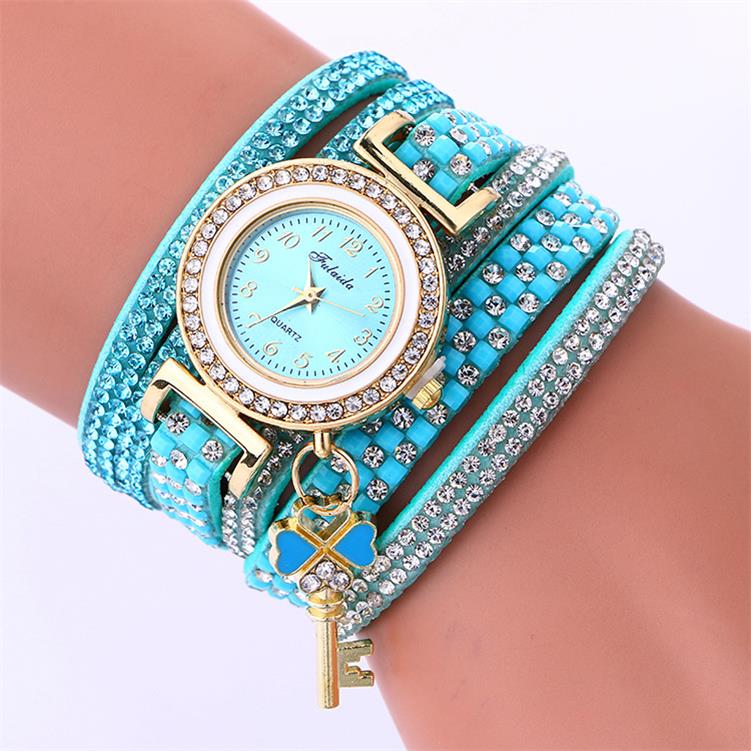 MINHIN Brand Luxury Gold Crystal Rhinestone Bracelet Watch Women Casual Dress Velvet Band Watches Flower Quartz Wristwatches