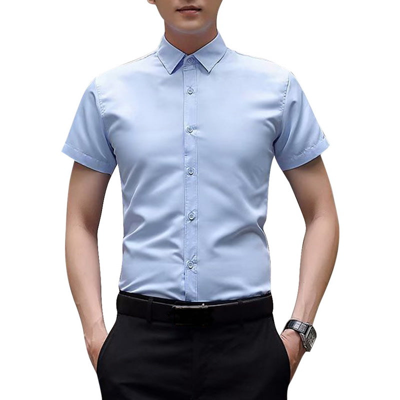 New Men's Shirt Long Sleeve Casual Shirts Men Dress Slim Solid Business Dress Shirt Spring Autumn Men's Dress Shirt With Button