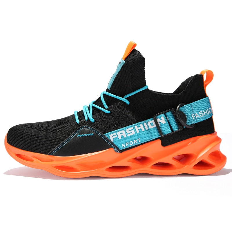 Men Running Shoes Ultra-light Sport Shoes Fly Weaving Shoe Shockproof Breathable Sneakers Height Increase Walking Gym Shoe