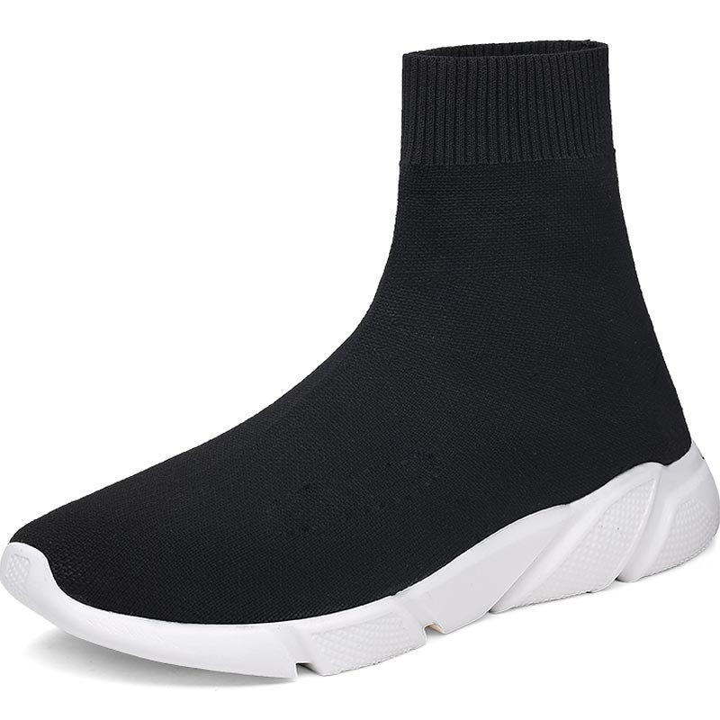 Hundunsnake High Top Krasovki Men Summer Man Sneakers Sock Women Sport Shoes Men Sport Shoes Mens Running Shoes 2019 Black A-199