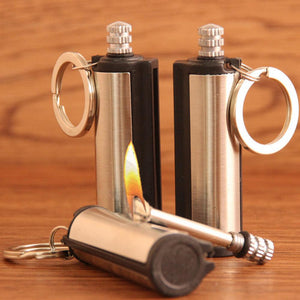 Steel Fire Starter Flint Match Lighter Survival Kit Keychain Camping Emergency Survival Gear Outdoor Survival Stove Tool