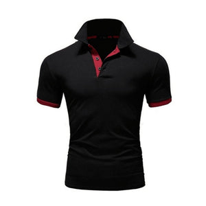 Summer short Sleeve Polo Shirt men Turn-over Collar fashion casual Slim Breathable Solid Color Business men's polo shirt