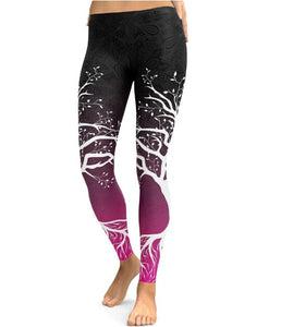 Women's  Workout Leggings Tree Print Fitness Stretch Casual Pants Leggings High Wast Comfort CoolFemale Pants Clothing