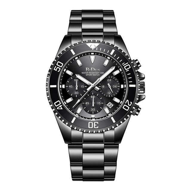 BIDEN 2019 Watch Men Top Brand Luxury Military Army Sports Casual Waterproof Mens Watches Quartz Stainless Steel Wristwatch