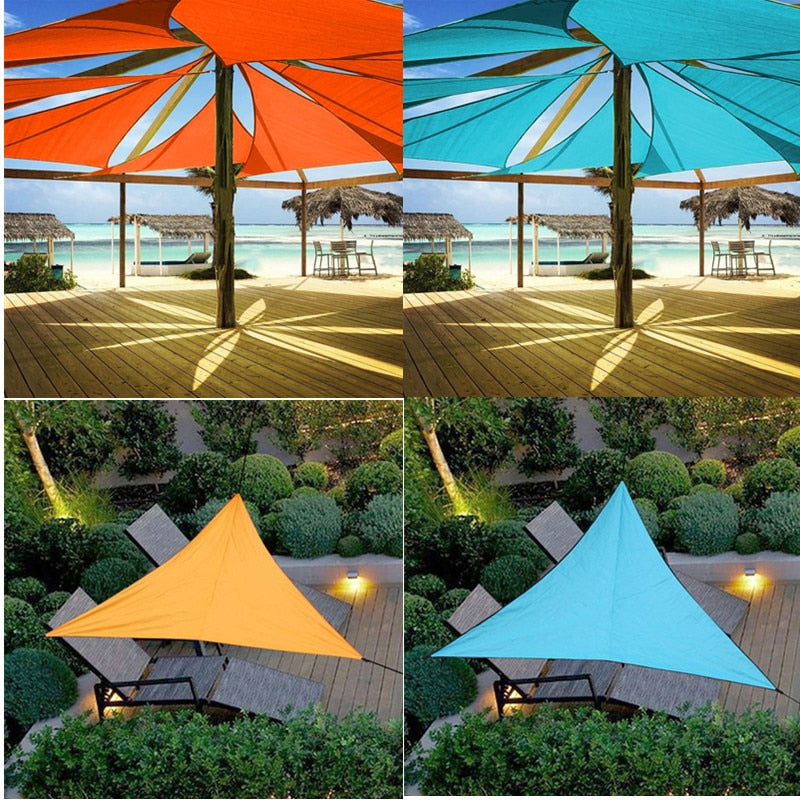 Outdoor Sun Shelter Waterproof Triangle Sunshade Protection Canopy Garden Patio Pool Shade Sail Awning Camping Picnic Tent Large