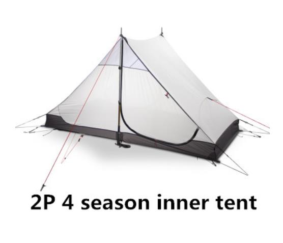 3F UL GEAR 2019 lanshan 2 Rodless Tent 2 Person Professional 15D Silnylon Tent Oudoor Ultralight Camping Tent 3 4 Season tent