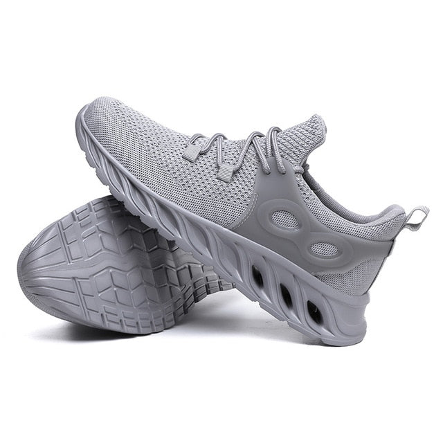 SUROM Running Shoes For Men Summer Sneakers Breathable Mesh Outdoor Sport Shoes Men Increase Black  Upper Lace Up Male Shoes