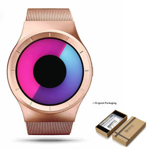 Creative Quartz Watches Men Top Luxury Brand Casual Stainless steel Mesh Band Unisex Watch Clock Male female Gentleman gift
