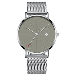 Relogio Masculino Men's Watch Luxury Ultra-thin Watch Men Steel Mesh Belt Fashion Watch Monte Homme Calendar Clock Reloj Hombre