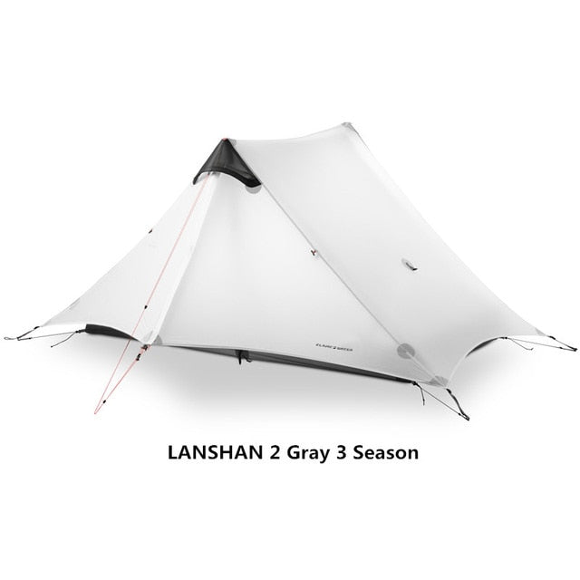 2019 LanShan 2 FLAME'S CREED 2 Person Outdoor Ultralight Camping Tent 3 Season Professional 15D Silnylon Rodless Tent