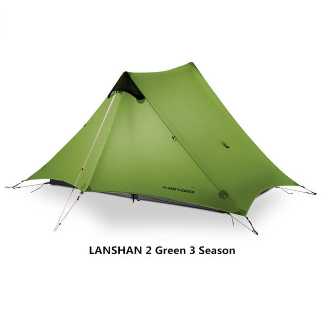 2019 LanShan 2 FLAME'S CREED 2 Person Outdoor Ultralight Camping Tent 3 Season Professional 15D Silnylon Rodless Tent