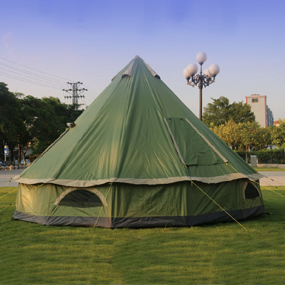 High quality 5-8 person Mongolia yurt family travel hiking anti mosquito sun shelter awning canopy beach outdoor camping tent