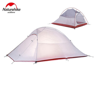 Naturehike Cloud Up Series 1 2 3 Person Ultralight Tent Camp Equipment 20D Nylon Upgrade 2 Man Winter Camping Tent With Mat